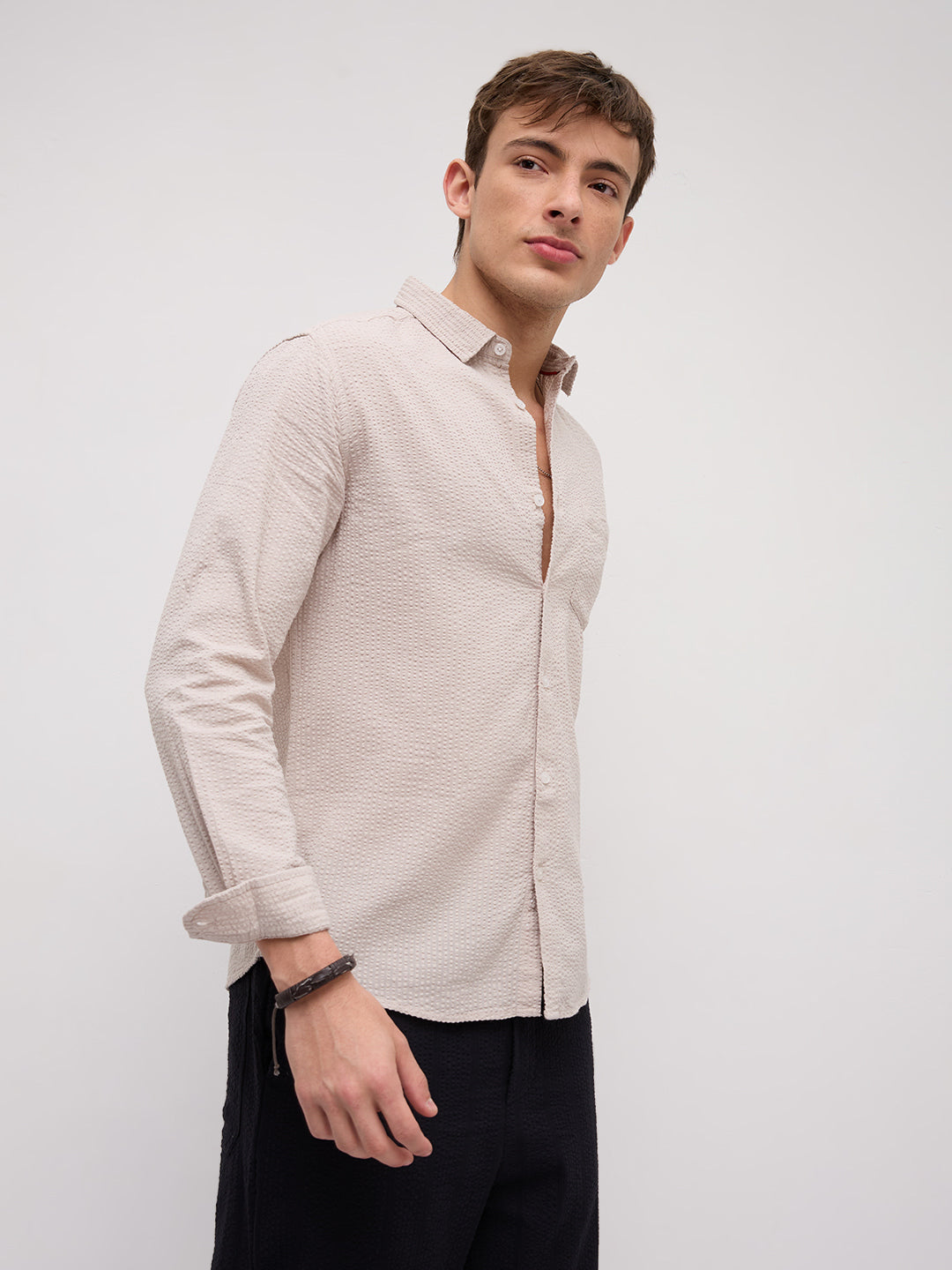 Soft Dune Seersucker Summer Essential Shirt