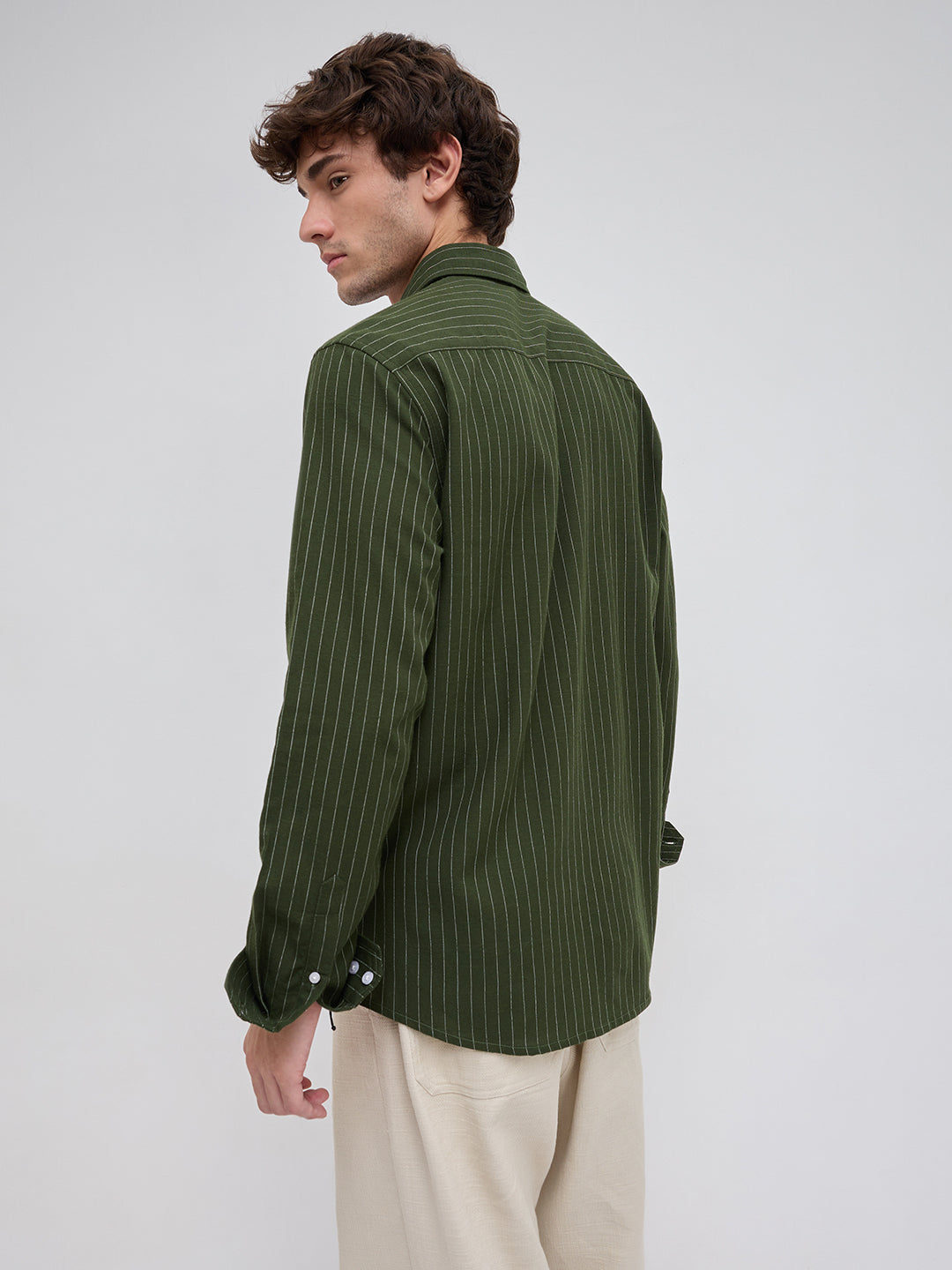 Olive Lane Pinstripe Shirt
