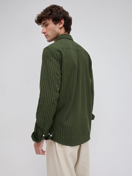Olive Lane Pinstripe Shirt