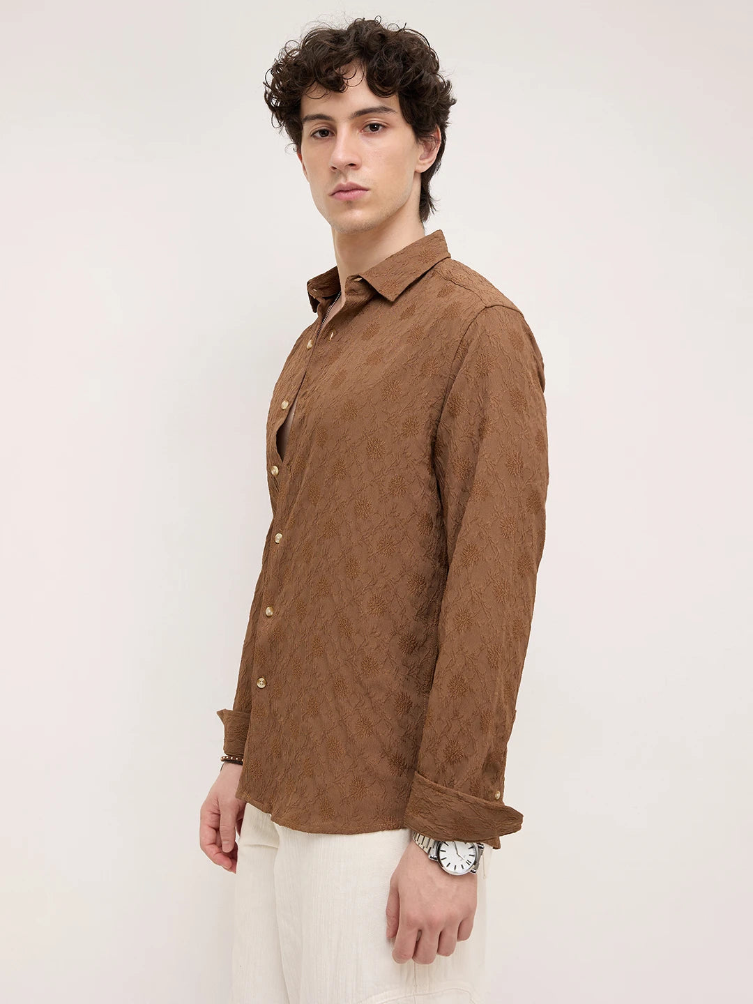 Sunsoil Floral Embossed Shirt
