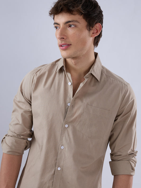 Solid Khaki Everyday Shirt
