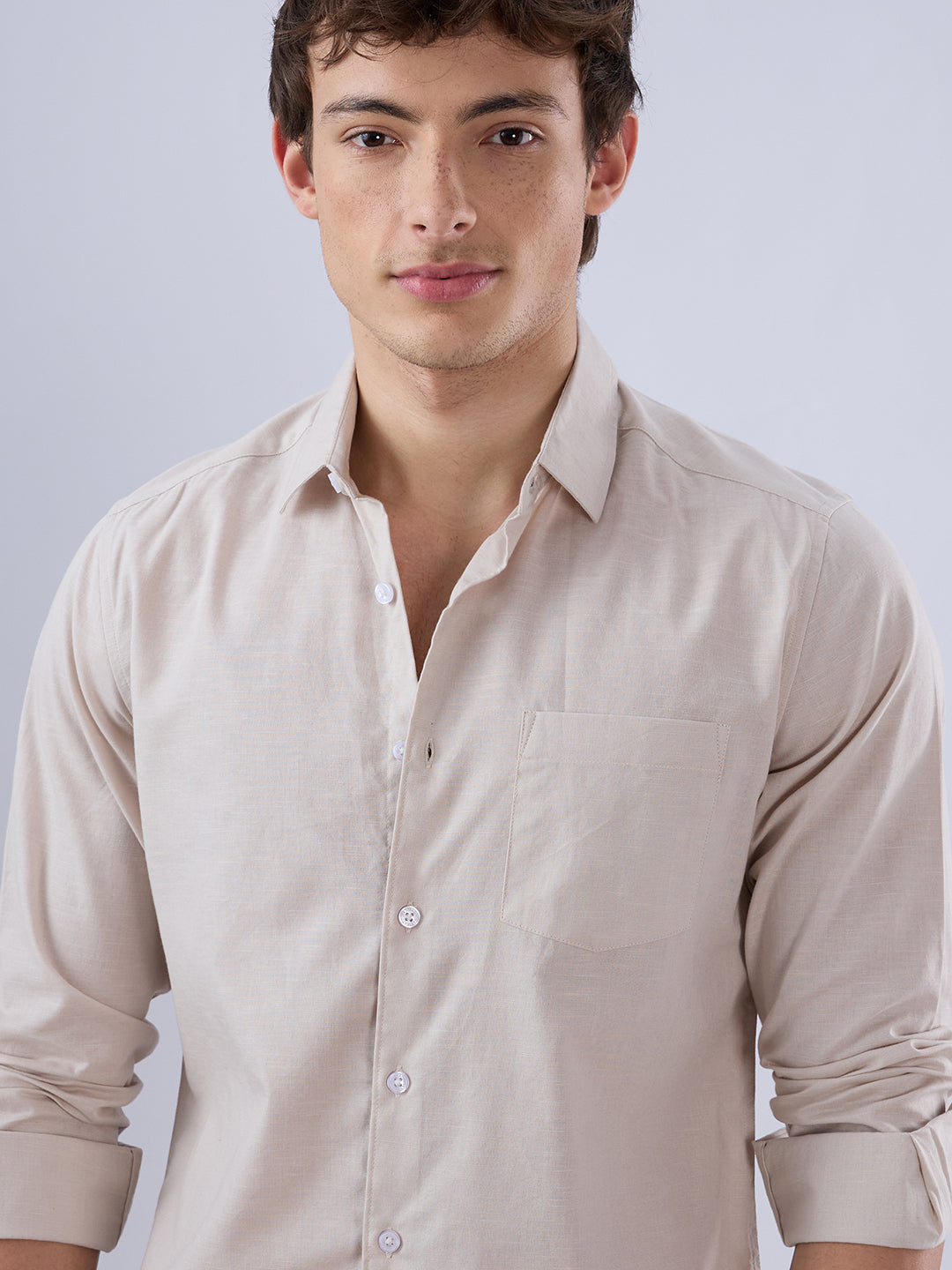 Solid Beige Everyday Shirt