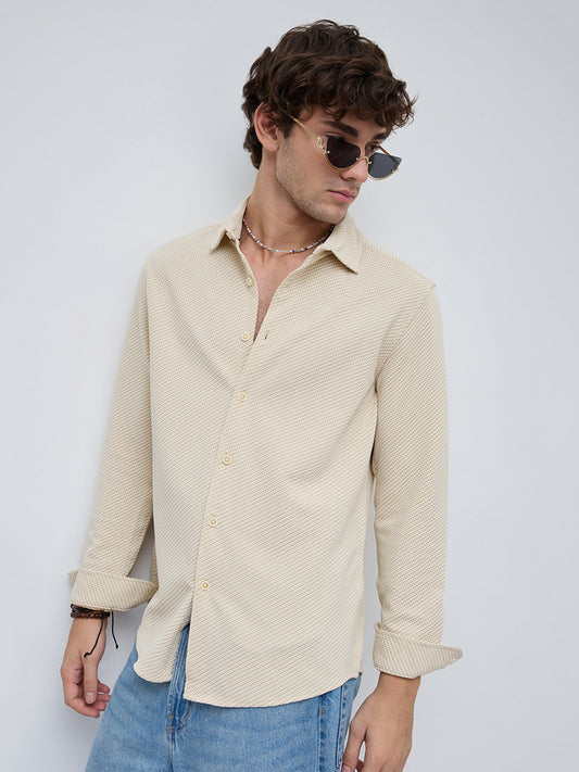 Cream Elite Artisan Linear Shirt