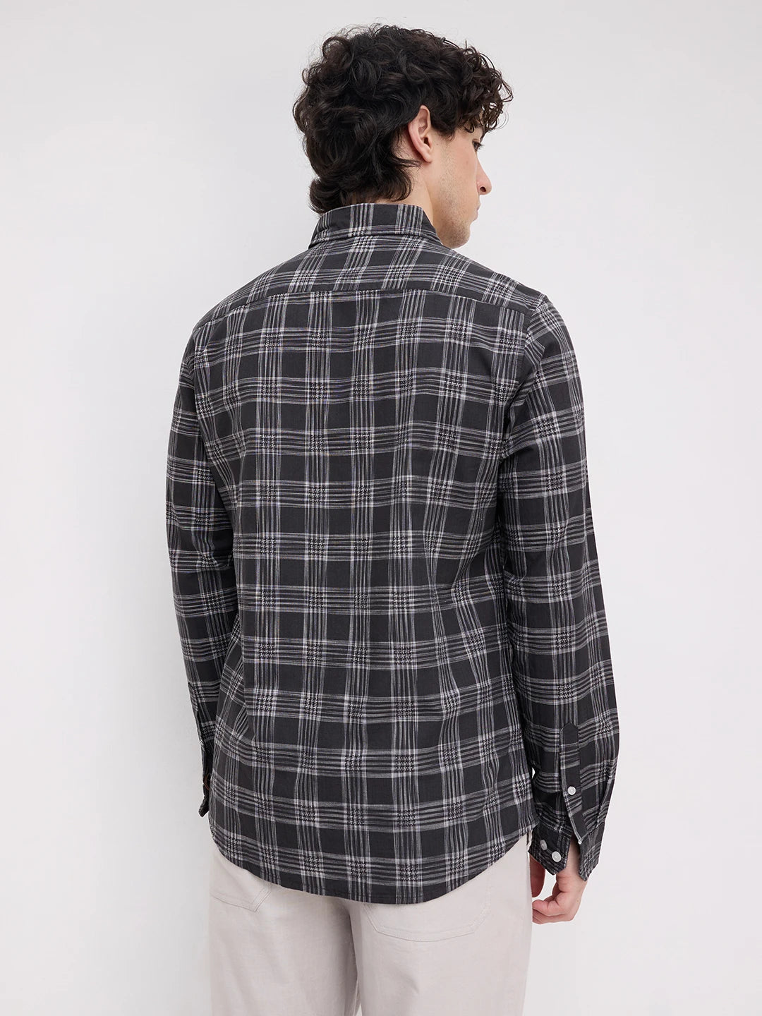 Black & Grey Box Checkered Shirt