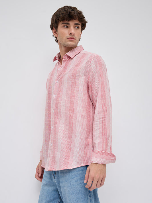 Rose Red Refined Multi Striped Shirt