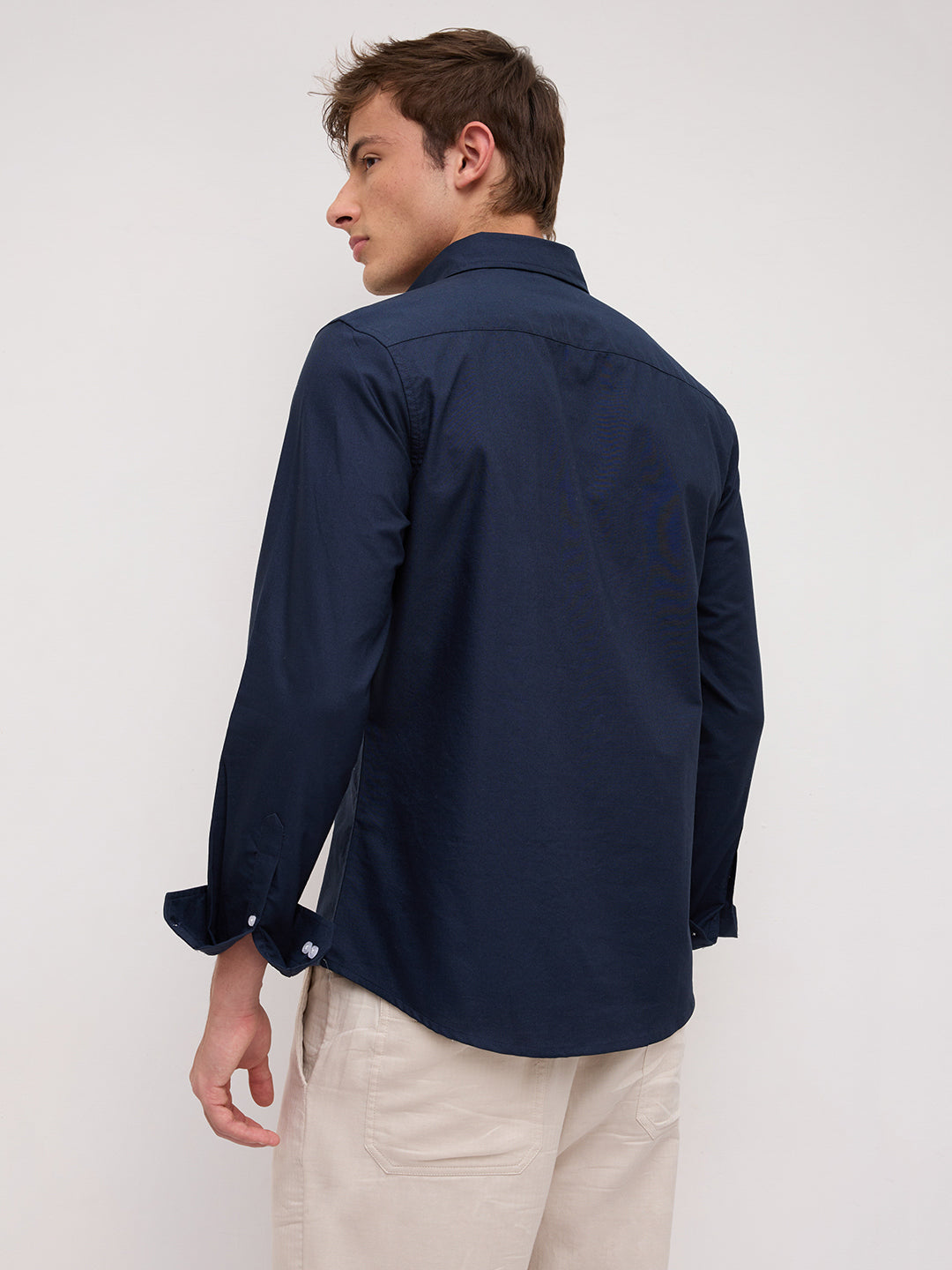 Timeless Navy Button-Down Collar Oxford Shirt