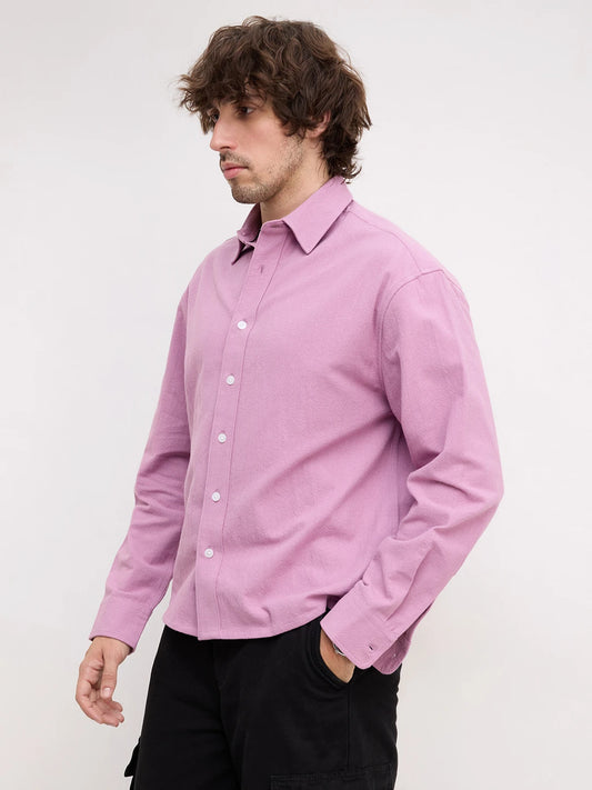 Artisan Orchid Lavender Boxy Fit Crop Shirt