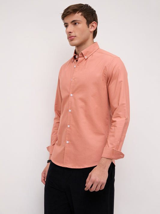 Georgia Peach Oxford Button-Down Collar Business Shirt