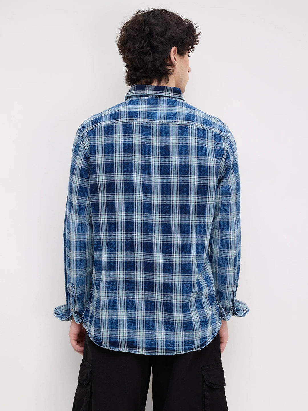Timeless Denim Blue Box Checks Shirt