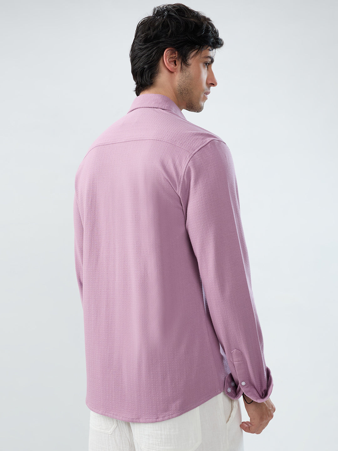 Elegant Turkish Rose Pink Knitted Shirt