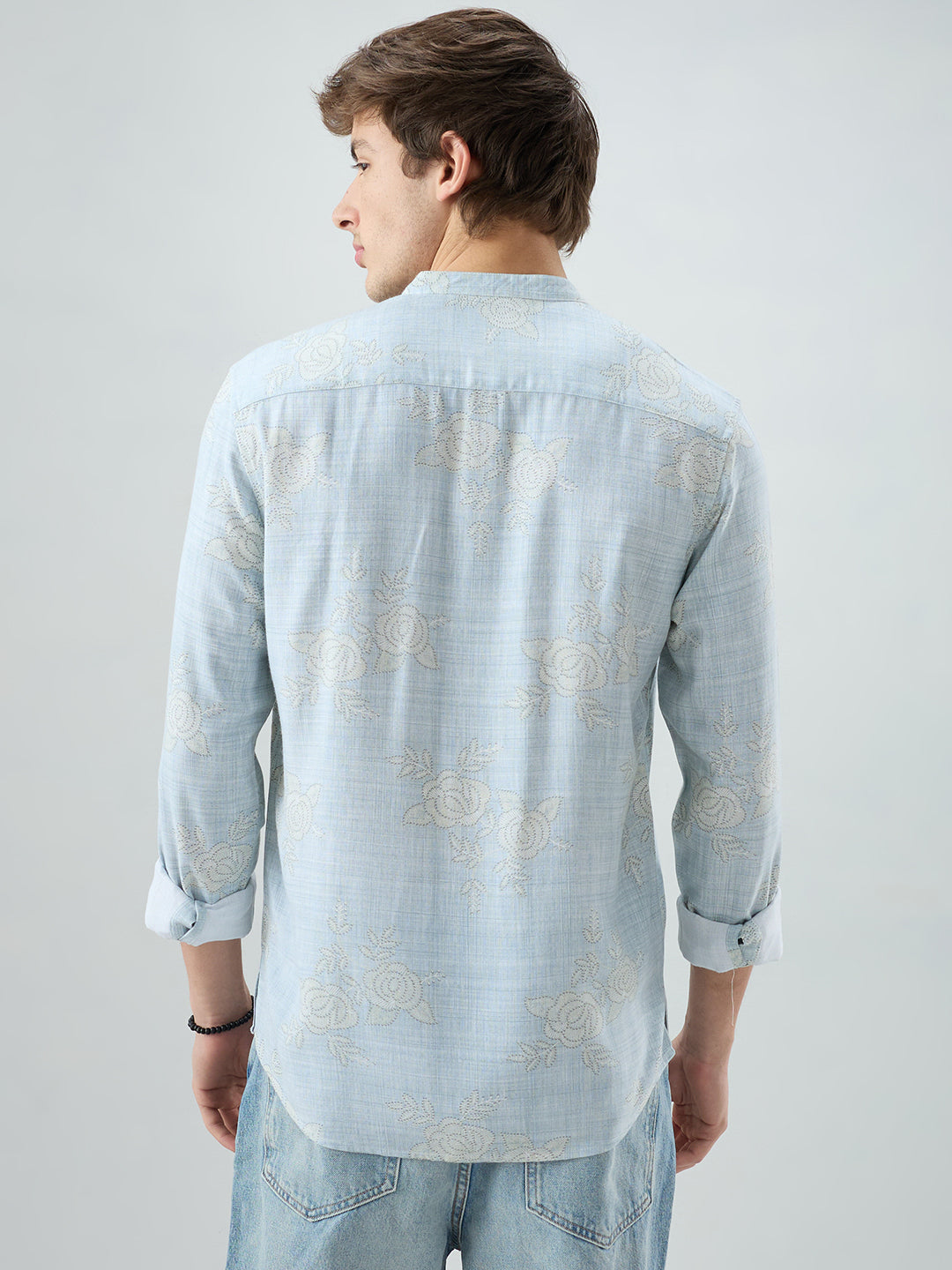 Artistic Blue Floral Printed Kurta
