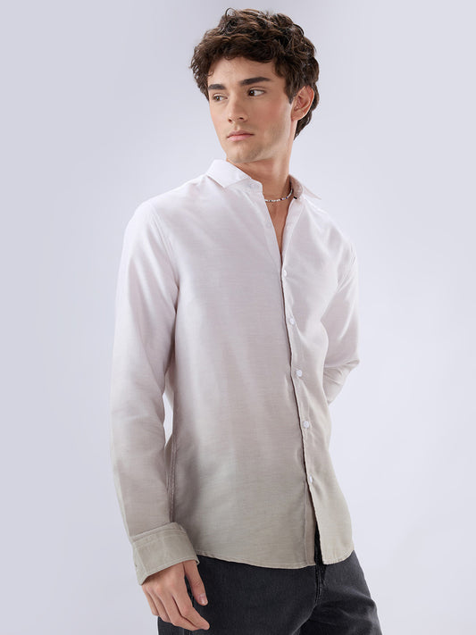 Elegant Pistachio Green Ombre Shirt