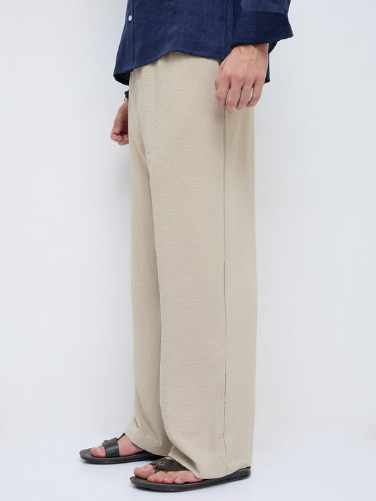 Squelchy Dusty Beige Wide Leg Trousers