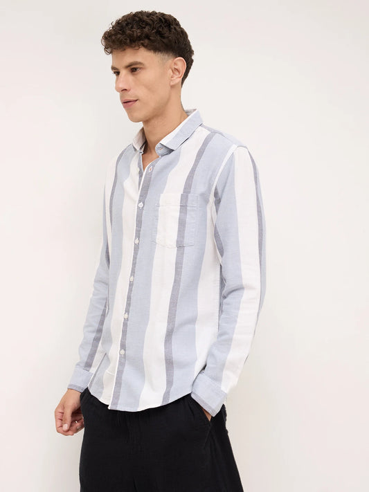 Classic Dual Tone Broad Stripes Shirt