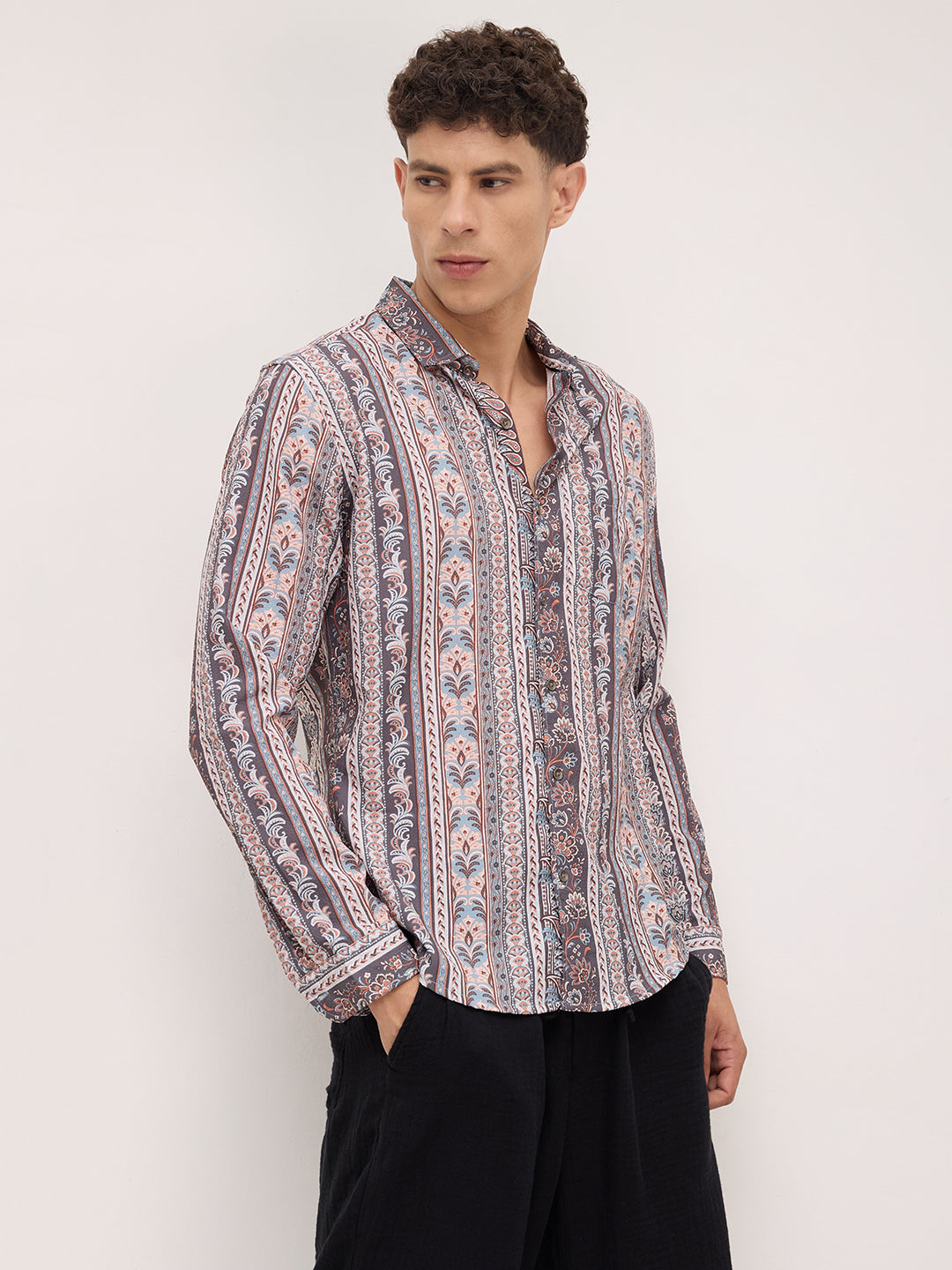 Multicolor Paisley Creased Shirt
