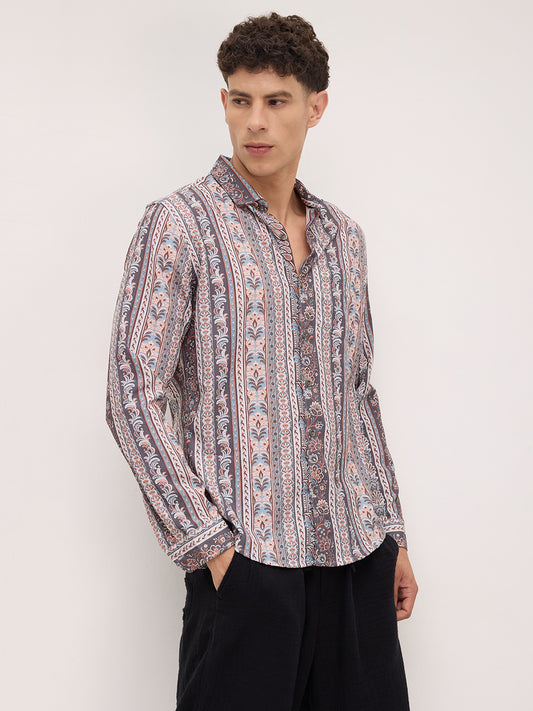 Multicolor Paisley Creased Shirt