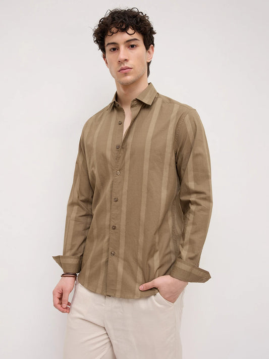 Olive Framework Textured Shirt