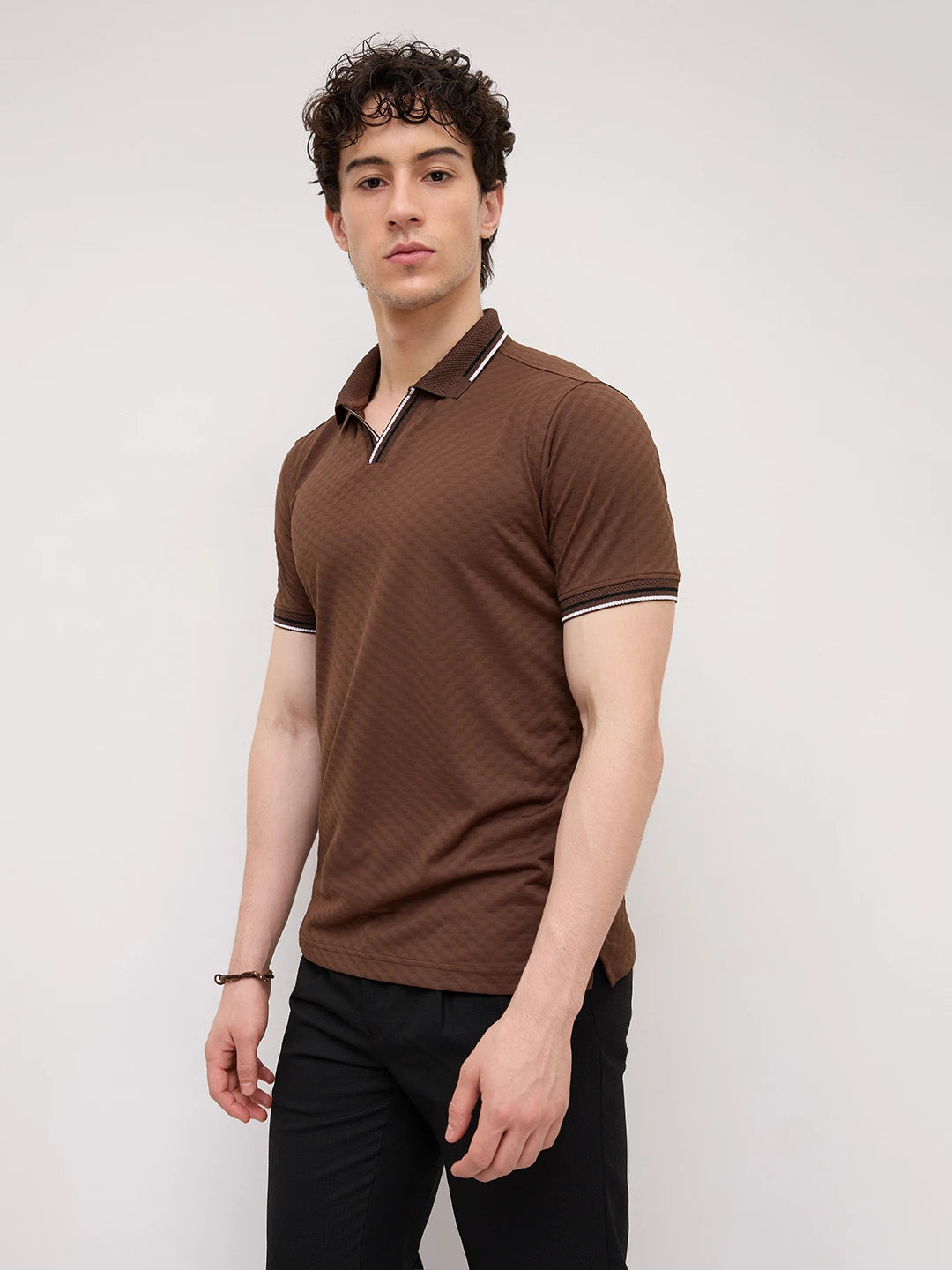 Mocha Brown Knitted T-Shirt
