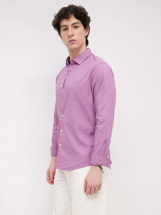 Sunset Purple Fine Textured Shirt