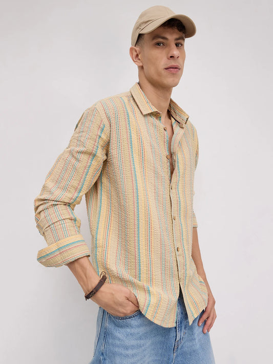 Pastel Trails Seersucker Shirt