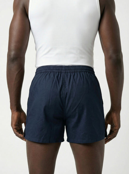 Shamrock Green Checks & Solid Navy Boxers