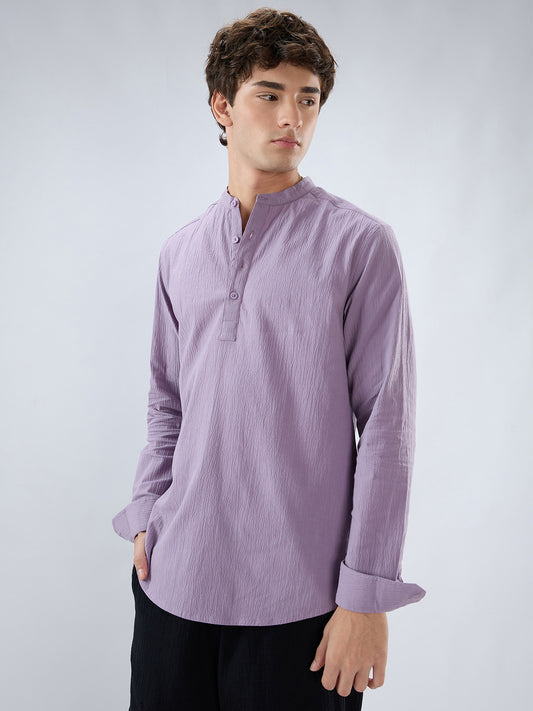 Heather Purple Fine Textured Kurta