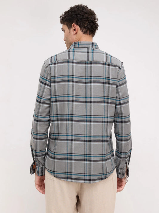Grey & Black Tartan Checks Shirt