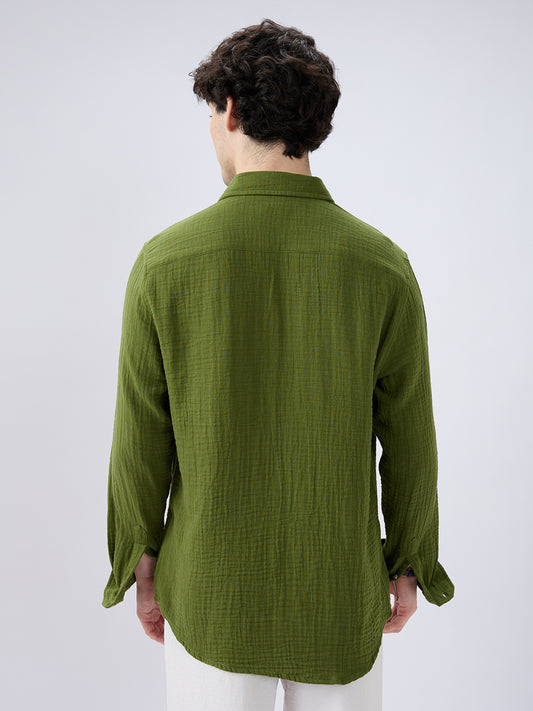 Olive Double Cloth Everyday Shirt