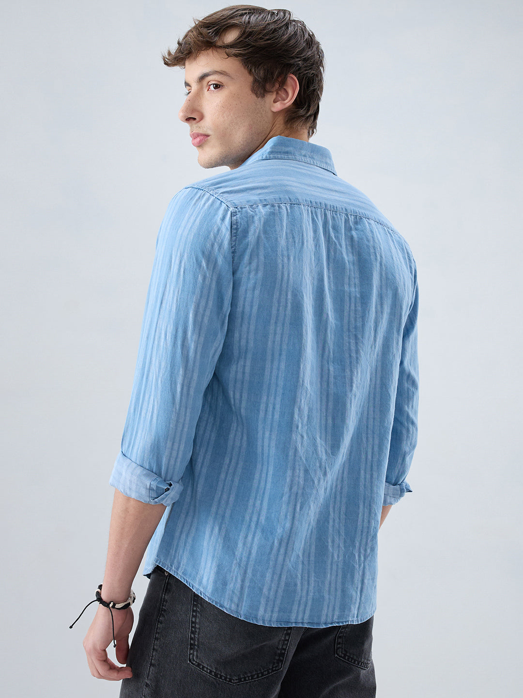 Plush Denim Balanced Striped Shirt