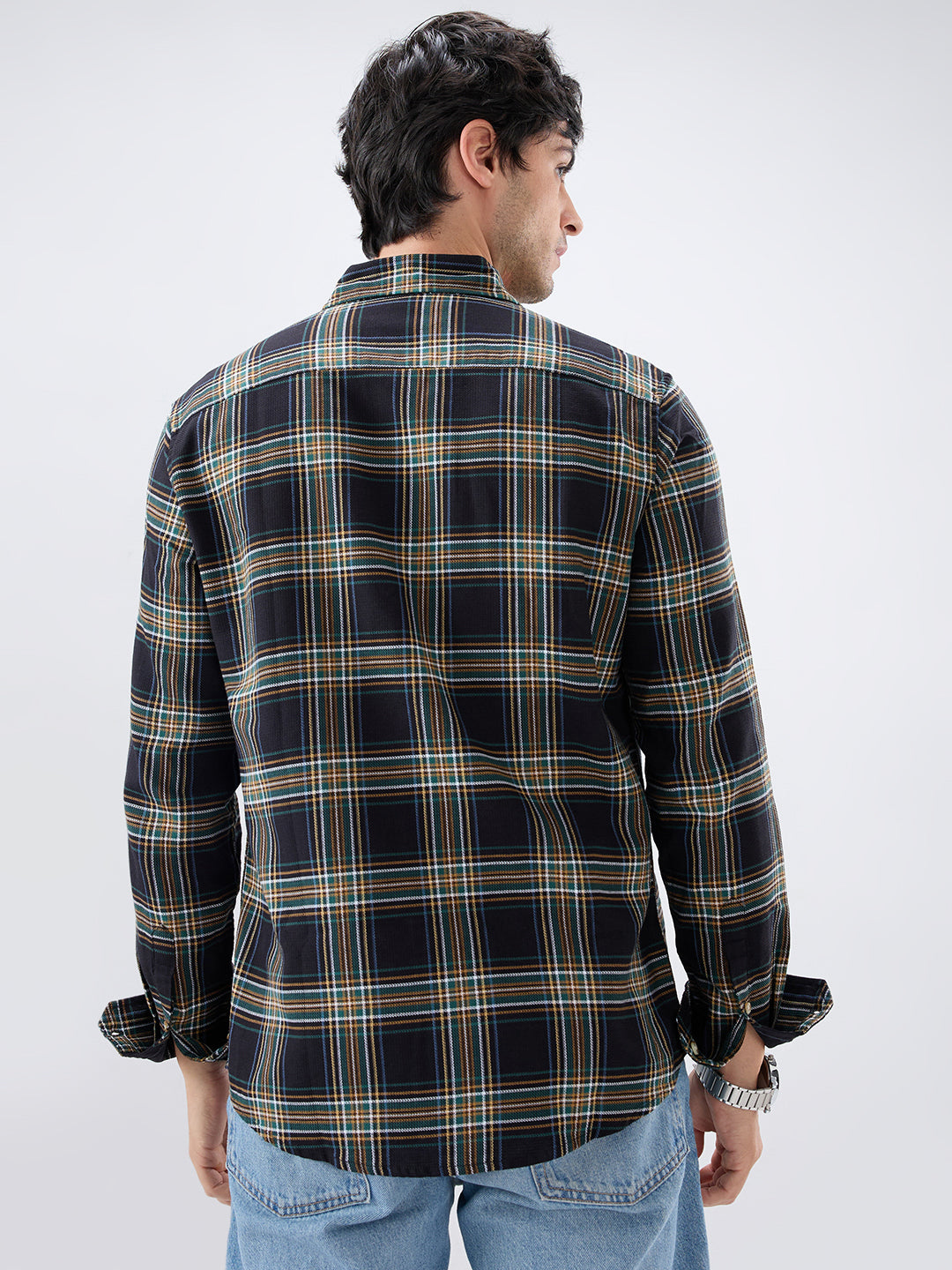 Premium Giza Cotton Multicolour Tartan Checked Shirt