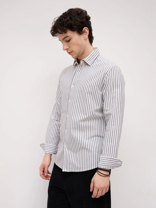 Monochrome Candy Striped Everyday Shirt