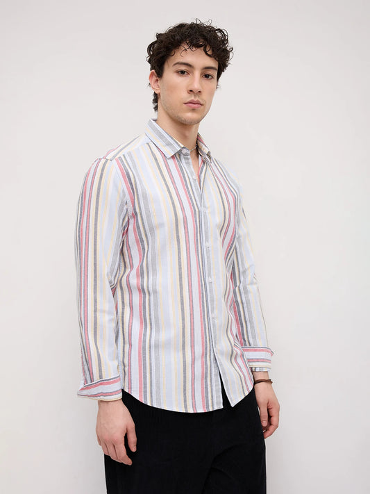 Sabulous Broad Multicolor Striped Shirt