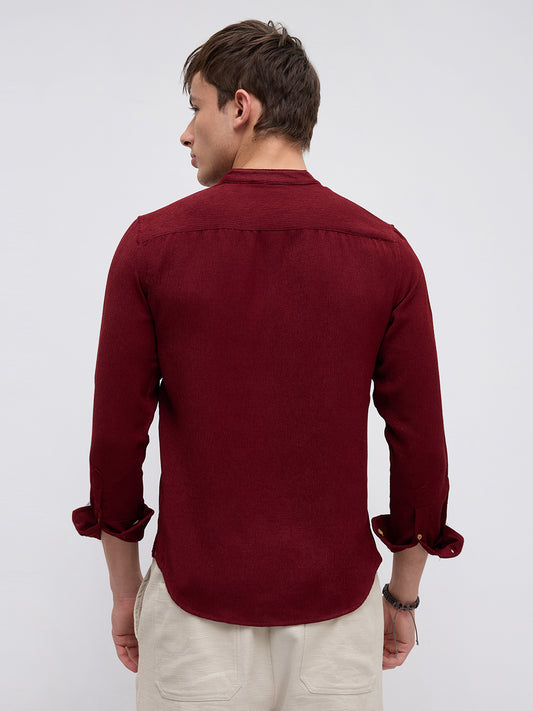 Classic Deep Maroon Crepe Kurta
