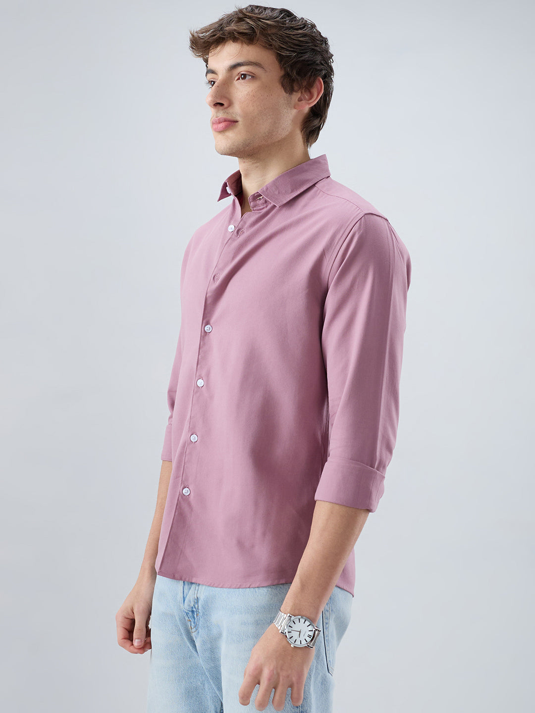 Luxe Dusty Mauve Oxford Shirt