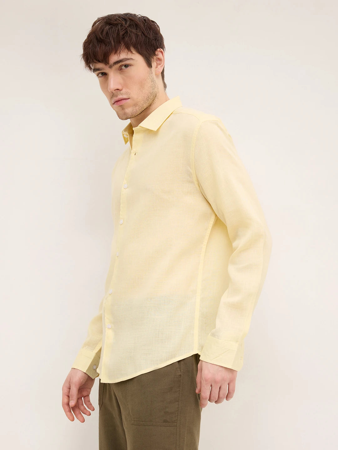 Iconic Butter Yellow Evening Shirt