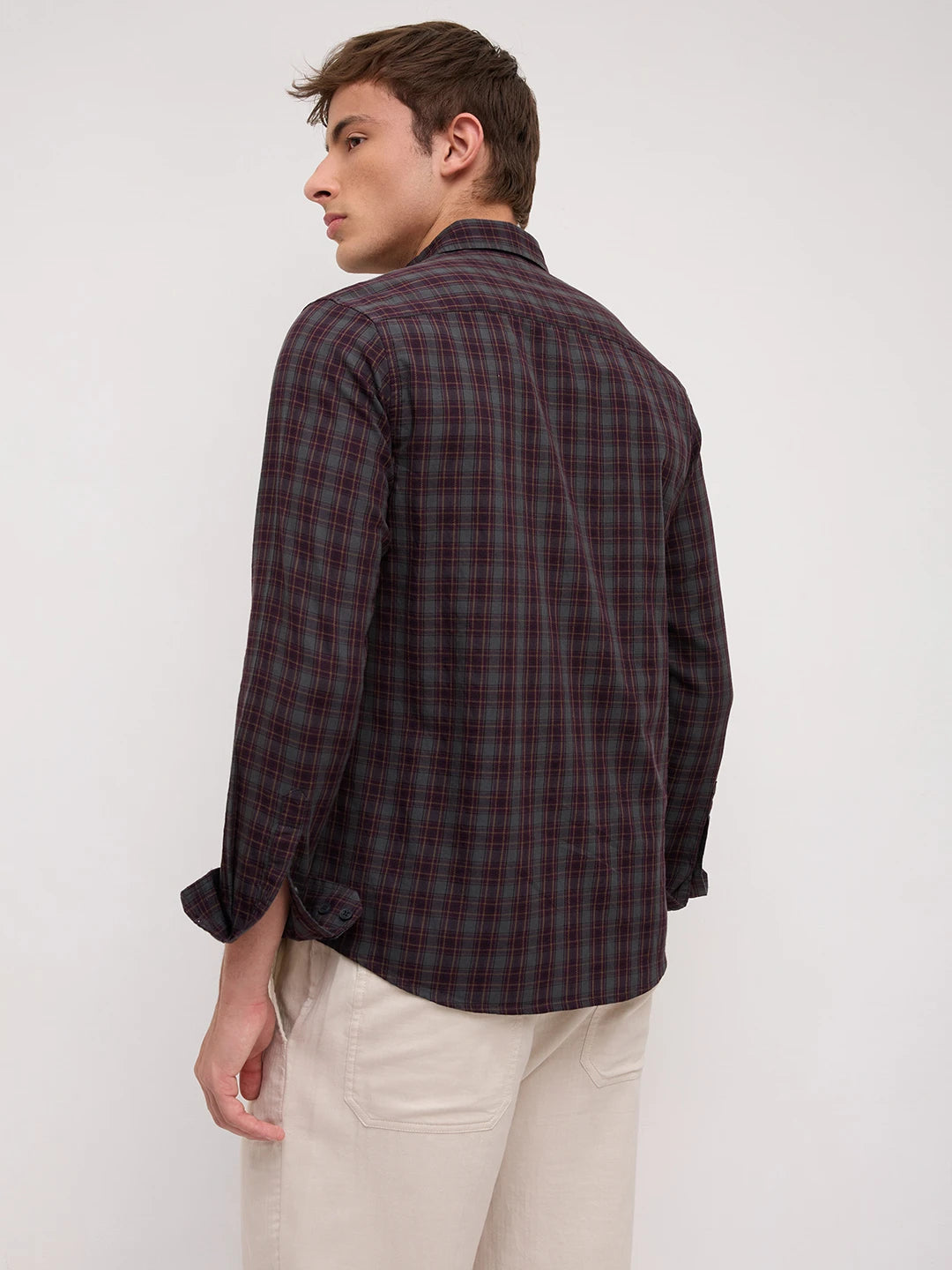 Intricate Contrast Multi Checks Everyday Shirt