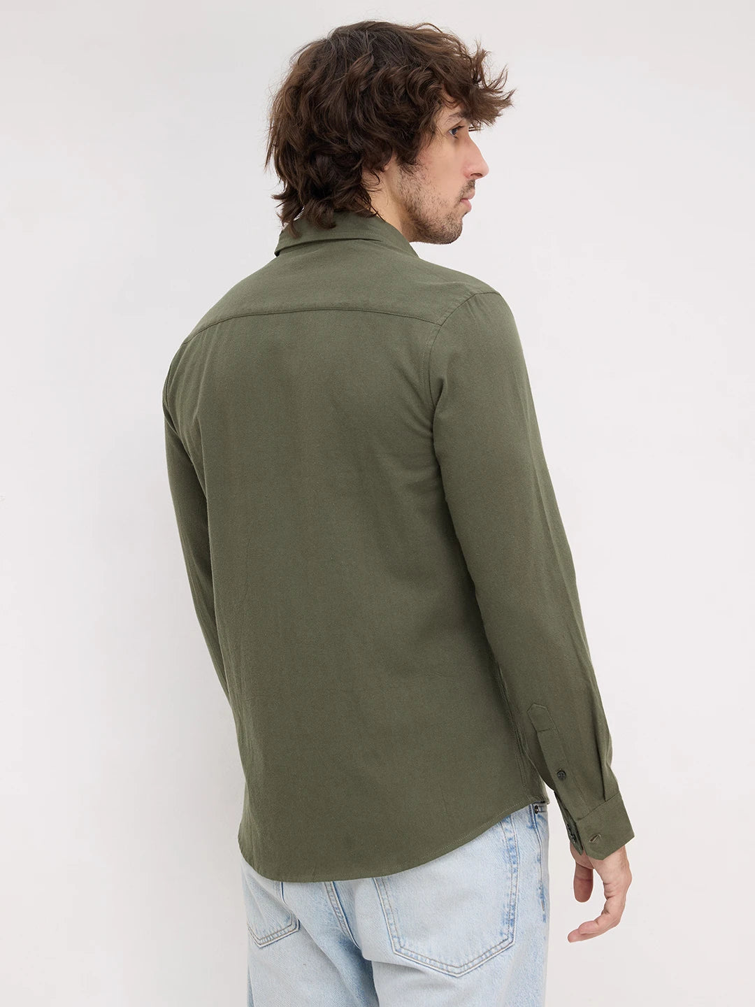 Timeless Solid Moss Green Shirt