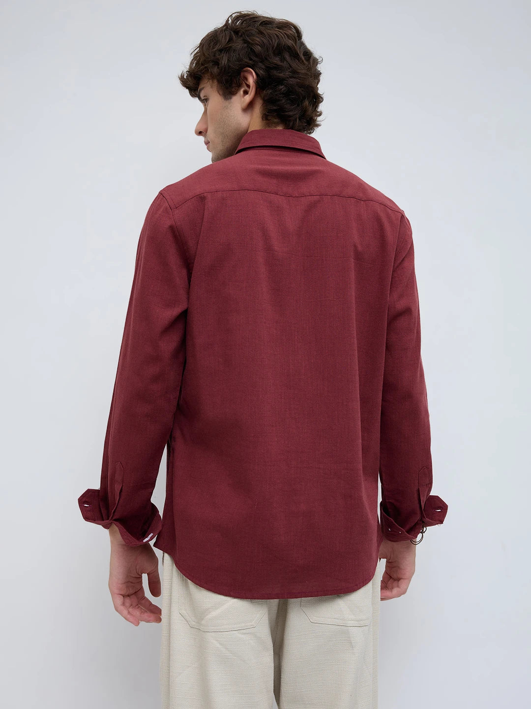Rich Maroon Fine Textured Shirt