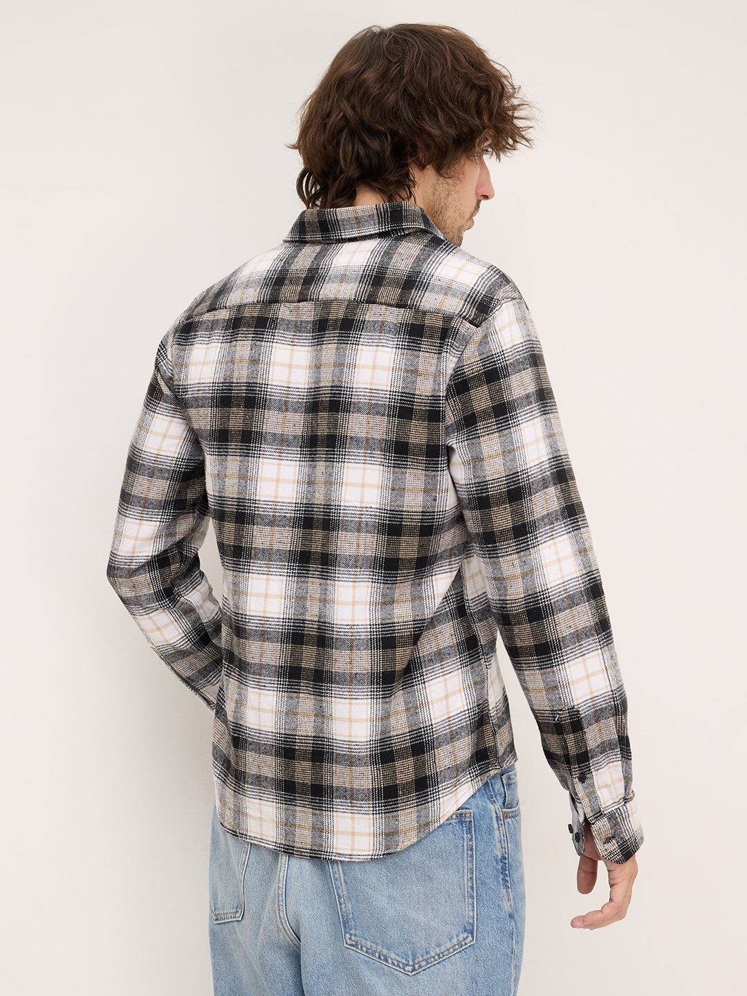 Multicolor Plaid Checks Flannel Shirt