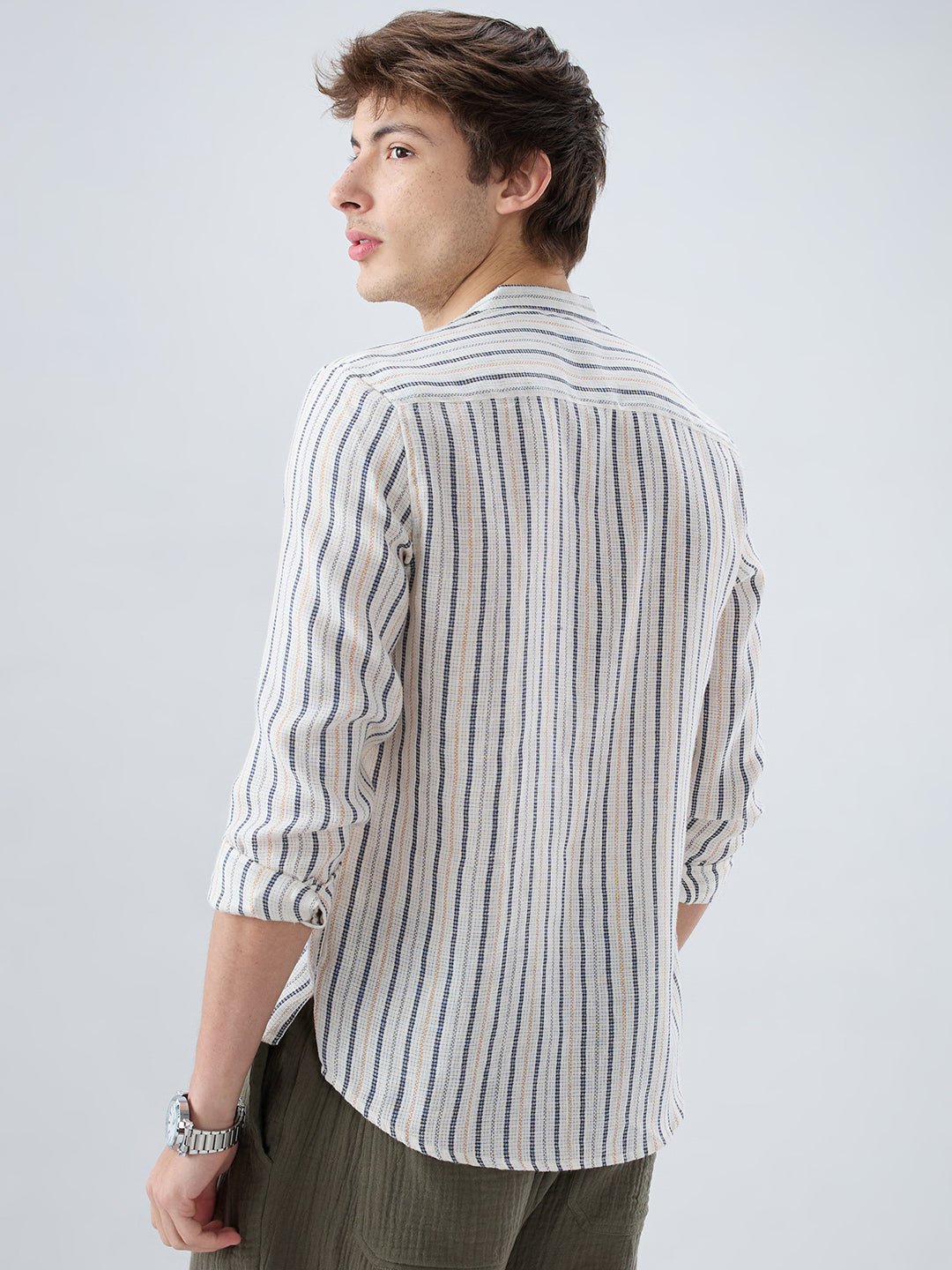 Delicate Micro Stitch Multicolor Stripe Kurta