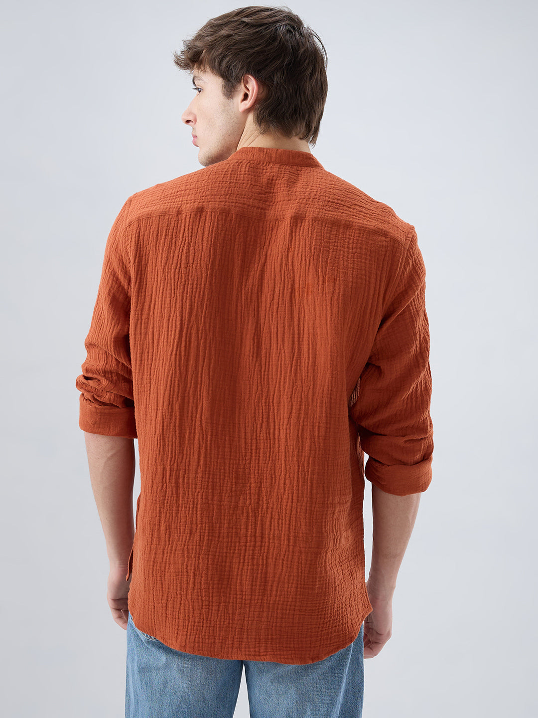 Timeless Rust Double Cloth Kurta