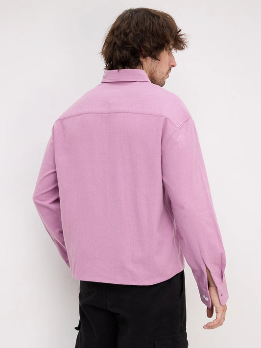 Artisan Orchid Lavender Boxy Fit Crop Shirt