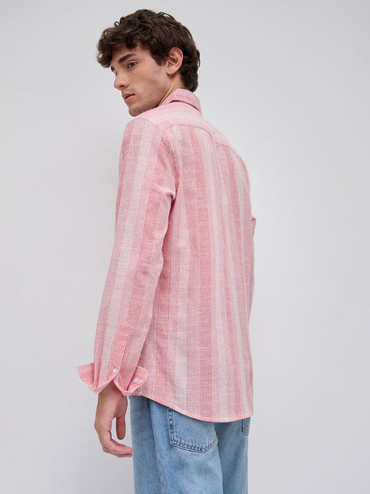 Rose Red Refined Multi Striped Shirt