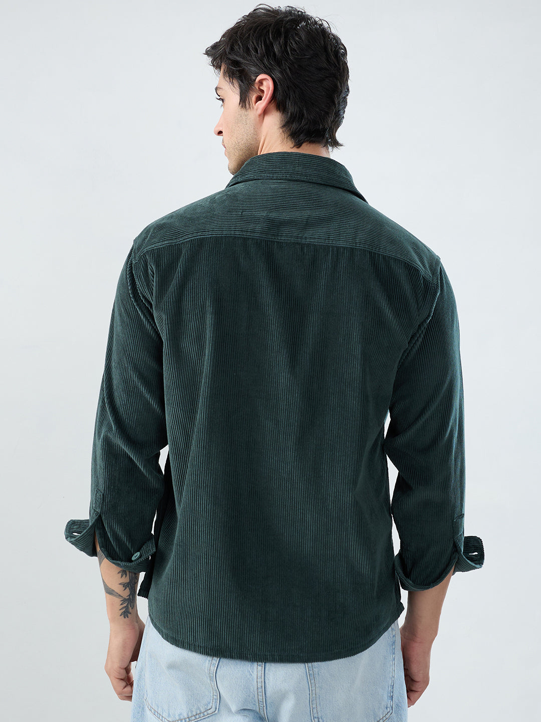 Sacremento Green Corduroy Double Pocket Shirt