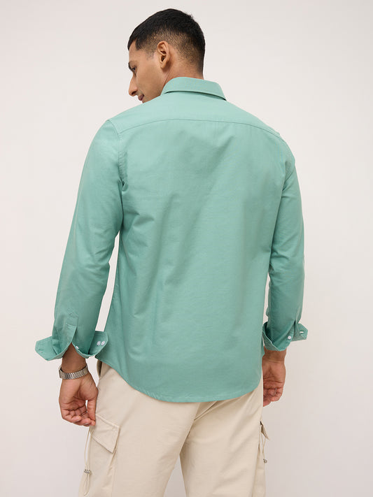 Seafoam Green Button-Down Collar Business Shirt