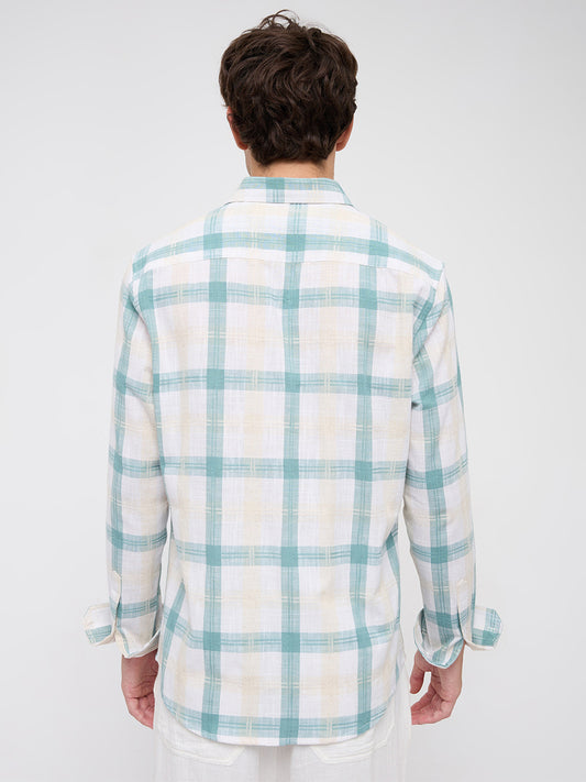 Premium Timeless Seafoam Green Block Checks Shirt