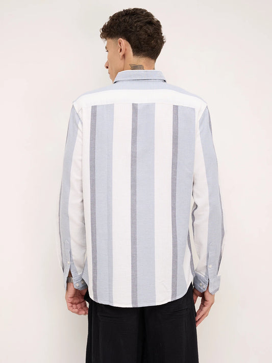 Classic Dual Tone Broad Stripes Shirt
