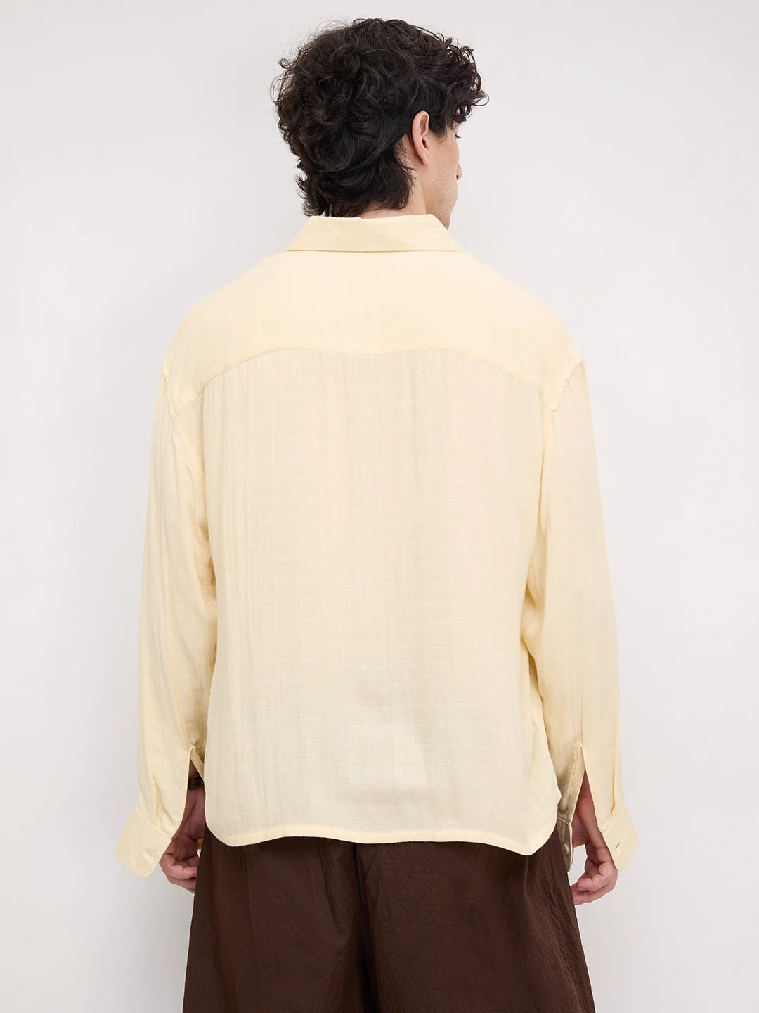 Plush Butter Yellow Airloom Boxy Fit Crop Shirt