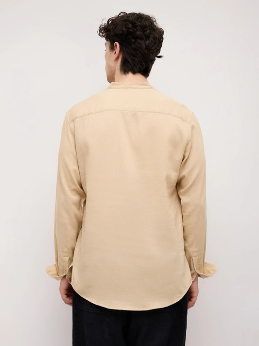Sand Beige Micro Weave Kurta