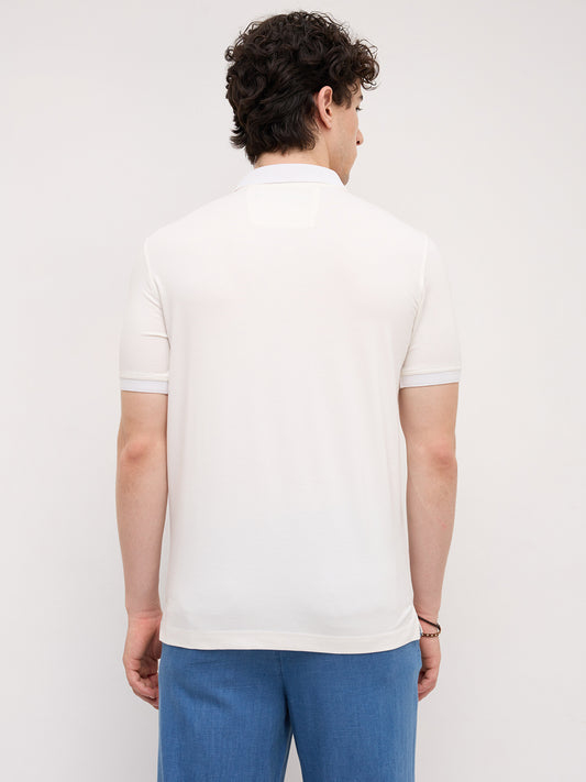 Snow White Polo Knit T-Shirt